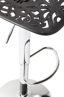 Sgabello con  Alzata a Gas e Seduta Girevole in Polipropilene Vandi Nero