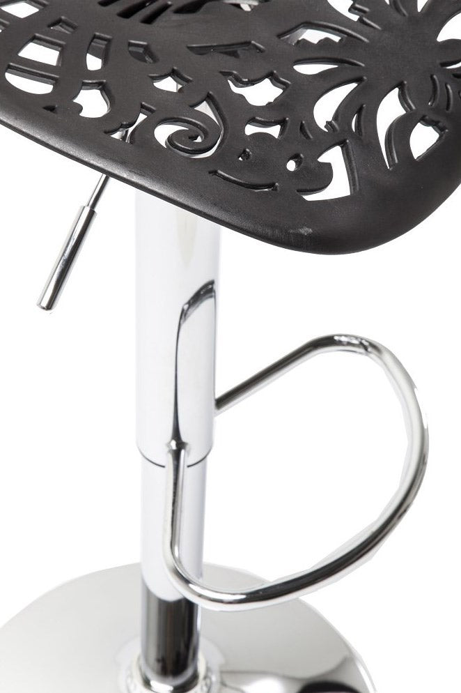 Sgabello con  Alzata a Gas e Seduta Girevole in Polipropilene Vandi Nero