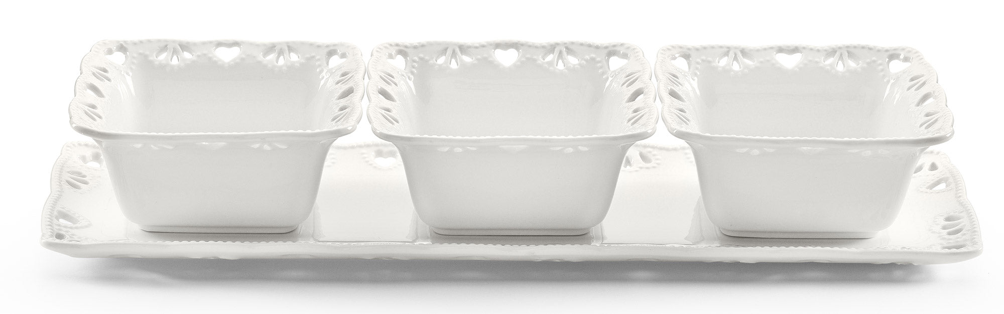 Aperitif-Serviertablett und 3...