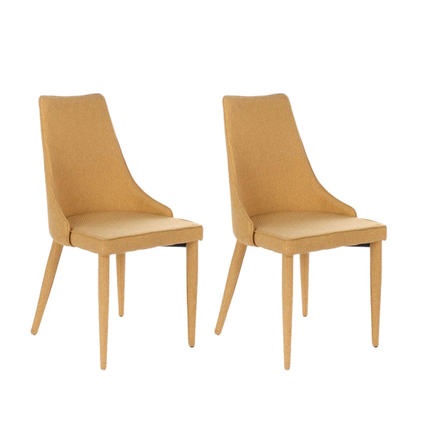Set 2 Sedie 46x46xH91 cm in Tessuto Myriam Giallo prezzo