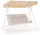 Gartenschaukel 3 Sitze 184x120x160 cm in Eisen und Polyester Madagaskar Weiß und Beige