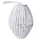 Lanterna Violette in Vimini Bianco