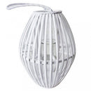 Lanterna Violette in Vimini Bianco