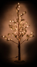 Albero di Natale Luminoso 78 LED in Carta H132cm Marrone