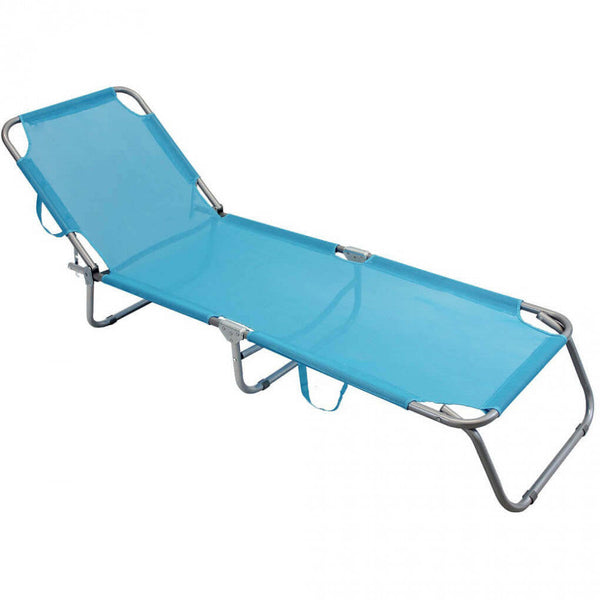 online Garten-Sonnenliege 188 x 55 x 24,5 h cm aus blauem Textilene