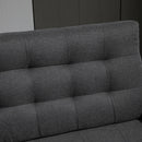 Divano Letto 200x79x96 cm in Tessuto Grigio