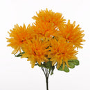 Set 6 Cespuglio di Spider Artificiale con 7 Fiori Altezza 35 cm Oro