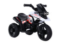 Moto Elettrica per Bambini 6V 3 Ruote con Suoni e Luci Bianco