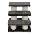 Scala per Gatti Struttura in Legno e Sisal Grigio Scuro 45x35x34 cm 