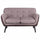2-Sitzer-Sofa 130 x 80 x 68 cm in taubengrauem Stoff