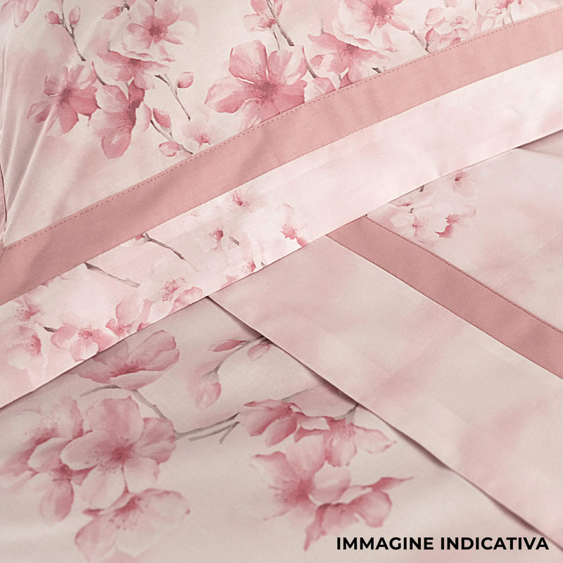 Set Lenzuola Matrimoniale Sopra Sotto e Federe in Percalle di Cotone Garrini Michelle Azzurro