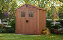 Casetta da Giardino Porta Attrezzi 190x183x221 cm in Evotech+ Keter Darwin 6x6 Marrone