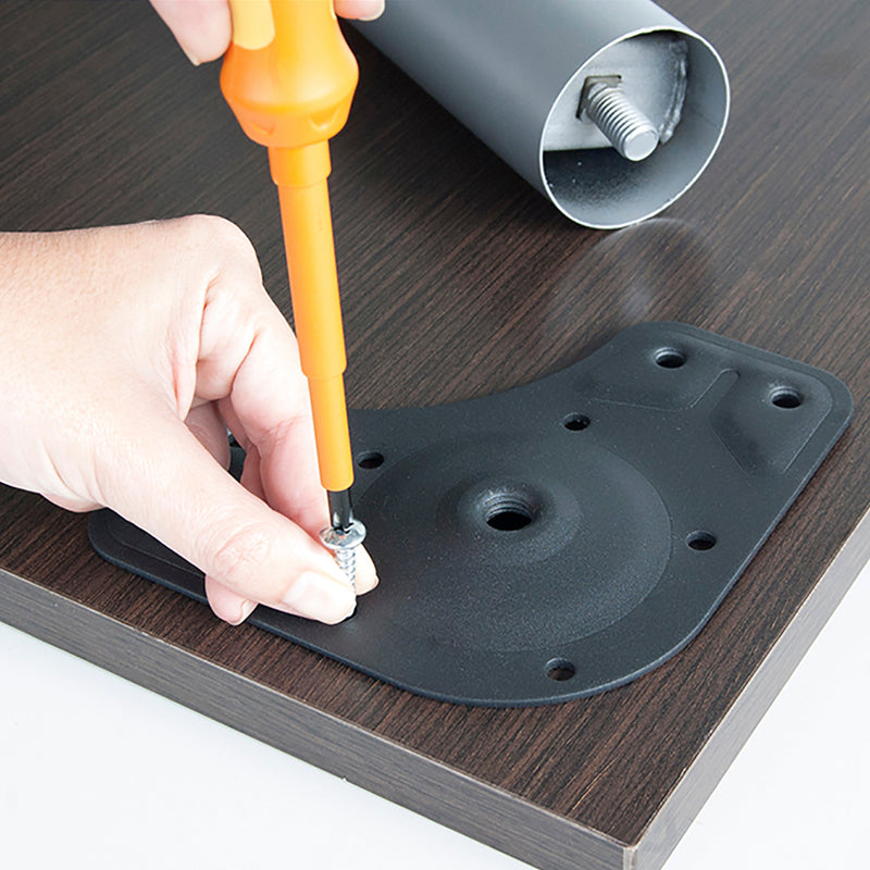 Gambe Regolabili con Rotella e Freno Ø60 mm Imballo 1 Pezzo Verniciato Alluminio Acciaio Emuca