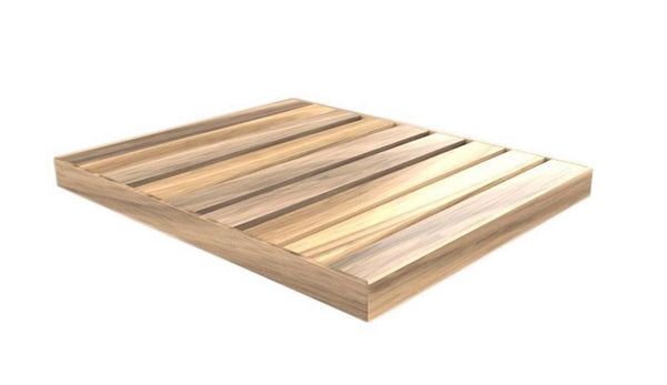 sconto Piatto Doccia da Esterno 100x80 cm in Legno di Okumè Arkema Naturale