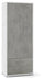 Kleiderschrank 2 Türen 2 Schubladen 71 x 182 x 41 cm Oxidweiß/Zement