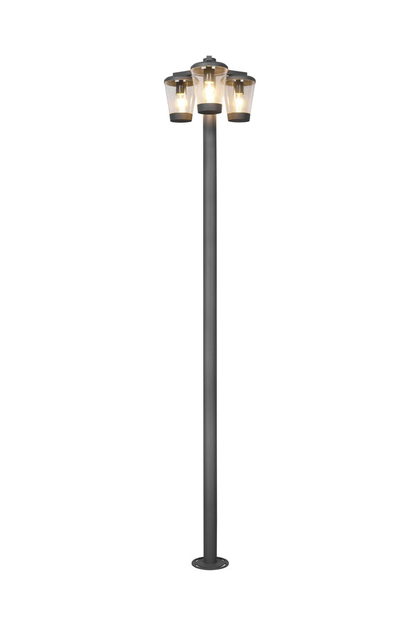 sconto Außenmast E27 aus anthrazitfarbenem Aluminium-Druckguss