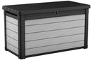 Baule Cassapanca da Esterno 122,9x62,1x70,6 cm in Resina Effetto Legno Keter Denali Grigio