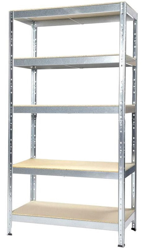 Metallregal 5 Regale aus Spanplatten 90x40x176 cm Verzinkter Joker sconto
