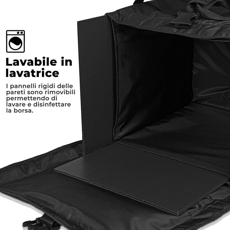 Borsa Termica Rigida Magnetica Porta Pizze da Asporto 10 Cartoni Safemi Magnetic 10 Nera