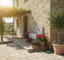 Lavello da Giardino Senza Rubinetto in Cemento Granulato di Marmo Q-Meseta Grigio