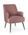 Poltrona Soggiorno 60x67x79 cm Adeline in Tessuto Rose