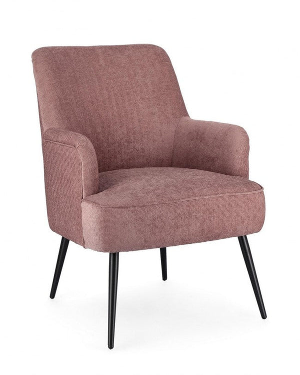 Poltrona Soggiorno 60x67x79 cm Adeline in Tessuto Rose acquista