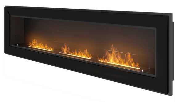 Bioethanol Wandkamin 180x49 cm Rahmen 1800 Schwarz sconto