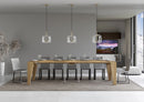 Consolle Allungabile 90-300x42x77 cm in Nobilitato Marrone