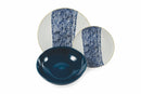 Servizio Piatti 18 Pezzi in Porcellana e Gres Multicolor Villa d'Este Home Tivoli Masai Blue