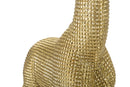 Statua Giraffa 20x9,8x49 cm in Poliresina Oro