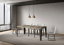 Consolle Allungabile 90-196x40x77 cm Flame Small Premium Tortora Telaio Antracite 