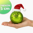 Set 14 Palline di Natale Pupazzo Verde da 5 cm Decorazione Palle Natalizie
