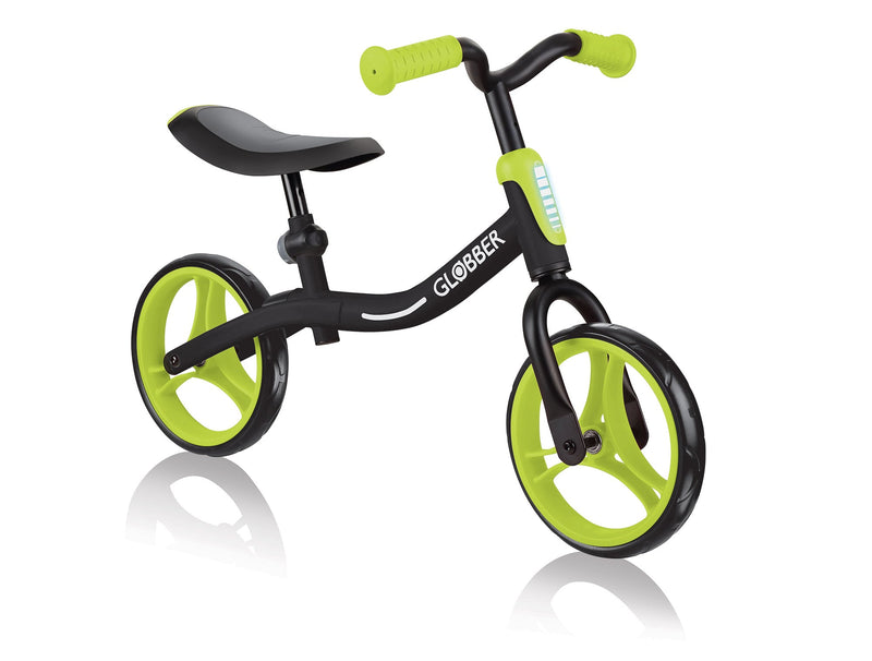 Bicicletta Pedagogica per Bambini 10" Senza Pedali Globber Go Bike Nero e Verde