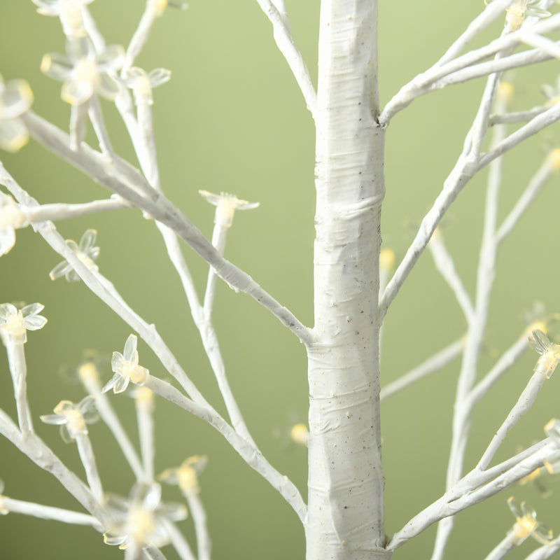 Albero di Natale 180 cm con 180 Luci LED 3 Livelli di Luminosità per Interni ed Esterni Bianco      