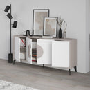 Madia 4 Ante 180x35,6x82 cm in MDF Gora Light Mocha