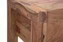 Console Elegant Sheesham 132x40x76 cm Legno e Ferro Naturale e Oro