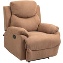 Poltrona Relax Reclinazione Manuale con Poggiapiedi 93x88x102 cm Marrone Scuro 