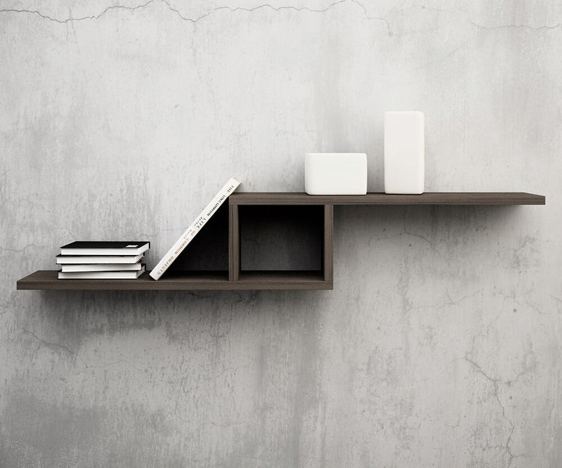 Mensola Doppia in Melamina 160x18x22cm TFT  Elle Grigio Larice