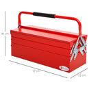 Cassetta Porta Attrezzi 51x21x41 cm in Acciaio Rossa
