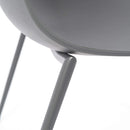 Set 4 Sedie 49x48,5x88 cm in Polipropilene Grigio Scuro