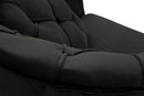 Poltrona Budapest Nera con Cuscino 88x83x91 cm in Compensato e Spugna e Ferro e Poliestere Nero      