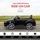 Macchina Elettrica per Bambini 12V con Licenza Audi TT Nero