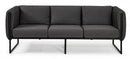 Divano 3 Posti 186x74x72h cm con Cuscini Pixel Antracite