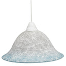 Sospensione D30 1xE27 Montatura Bianca Vetro Filante Celeste E-Energy Iole