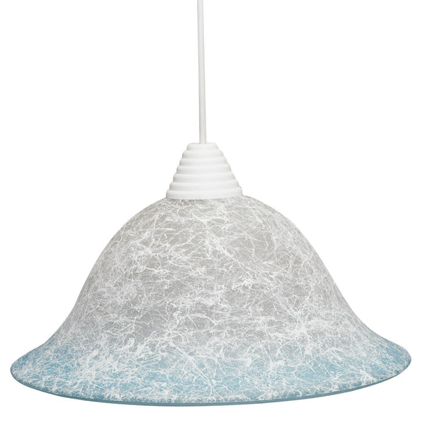 Aufhängung D30 1xE27 Weißer Rahmen Hellblaues Filamentglas E-Energy Iole sconto