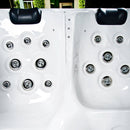 Vasca Monoblocco Drusilla per 3 Persone 218x158x85 cm in Acrilico Color Legno      