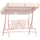 Dondolo per Bambini da Giardino a 2 Posti 112x75x120 cm a 2 Posti con Cinture di Sicurezza Rosa