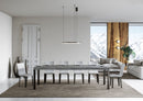  Tavolo Allungabile 140-400x90x77 cm Everyday Premium Cemento Gambe Antracite