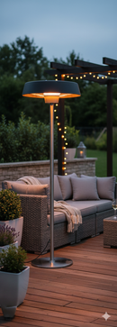 Stufa Elettrica ad infrarossi da Esterno 50x50x200 cm a Piantana 2000W Venus Nero