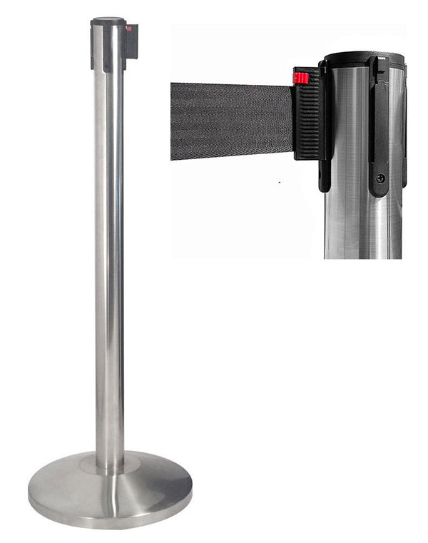 sconto 3 Meter Gardinenstange aus gebürstetem Edelstahl Ø36x101 cm Black Ribbon